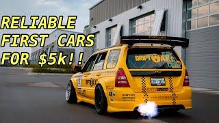 Top 10 Most Reliable First Cars For Less Than $5k!!