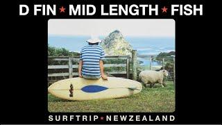 D fin Mid length Fish Twin fin Log Thruster Alaia | Surf Trip in New Zealand