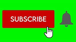 Subscribe Button And Notification Bell Green/Blue Screen Royalty Free Animation #1