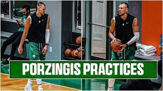 Kristaps Porzingis RETURNS to Celtics Practice (FULL HIGHLIGHTS)