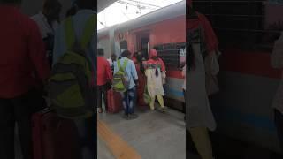 Travellers boarding superfast train #shortfeeds #shortsfeed #keretaapi #railgate #railway #ytshorts