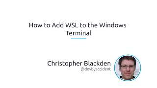 How to add WSL to the Windows Terminal