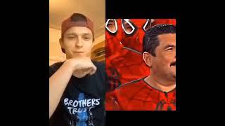 Tom holland reacts to spider-Man perfect  #TomHolland #spiderman #shorts