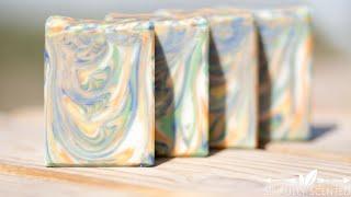 Caribbean Teakwood Soap | Acrylic Pour Technique | Sinfully Scented