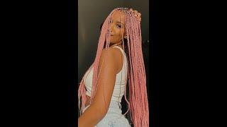 Pink box braids #boxbraids