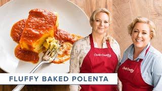 How to Make Fluffy Baked Polenta with Red Sauce