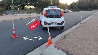 APRENDIENDO A ESTACIONAR EN 4 PASOS EN ACADEMIA DE CONDUCIR #INSTRUCTORUY.