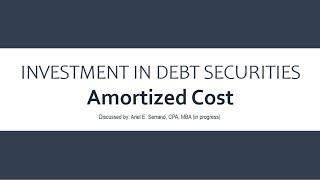 Investment in Debt Securities Measured at Amortized Cost