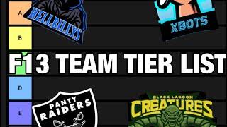 F13 BEST TEAMS OF ALL TIME (TIER LIST)