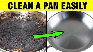 How To Clean a Frying Pan with Burnt on Grease NATURALLY