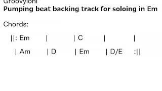 Pumping beat backing track for soloing in Em