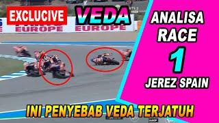 PENYEBAB SEBENARNYA VEDA CRASH DI RACE 1 RBRC JEREZ 2024 #motogp2024 #vedaegapratama #updatemotogp