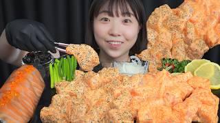 깍둑이보다 더 깍둑한 날치알 연어깍두기 [ 맛있음 별5개 ] Mukbang