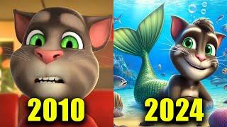 Evolution of Talking Tom Games: Talking Tom & Friends: World (2024) - Talking Tom Cat (2010)