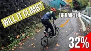 Brompton Folding Bike vs Portland's Steepest Street - Can the T Line 12 Speed Climb?