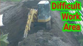 Amazing Skill Excavators Work Above the Soft Sand Mound