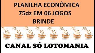 Lotomania 75dz em 06 jogos ECONÔMICO - BRINDE