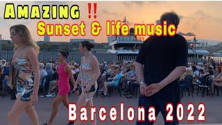 SUNSET & LIFE MUSIC AT MOLL DE BARCELONETA .