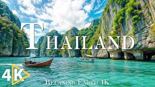 FLYING OVER THAILAND  (4K UHD) Amazing Beautiful Nature & Relaxing Music