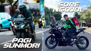 Jadi Ojol Gofood Pakai Motor 100 Juta! | Sunmori Pake Ninja ZX25R, Sorenya Jadi Gojek