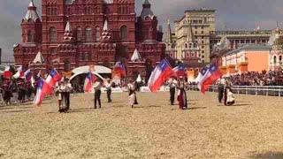 Una escuadra ecuestre chilena se despide de Moscú con un colorido espectáculo