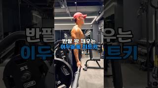 반팔 꽉 채우는 이두운동 치트키 #이두운동 #바벨컬