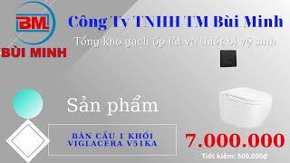 Bàn cầu treo tường Viglacera V51KA - Thiết bị vệ sinh Bùi Minh