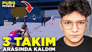 3 TAKIM ARASINDA KALDIM! 1 VS 12 | PUBG MOBİLE