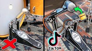 Testing TIKTOK Drum Hacks (things got weird)