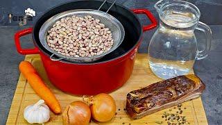 When my grandfather wanted to eat beans with meat, my grandmother prepared this recipe for him