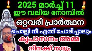 ഈ വലിയ നോമ്പിൽ ഈ ഒറ്റ വരി പ്രാർത്ഥന ചൊല്ലി നീ എന്ത് ചോദിച്ചാലും എന്റെ അമ്മ തരും March 11, 2025