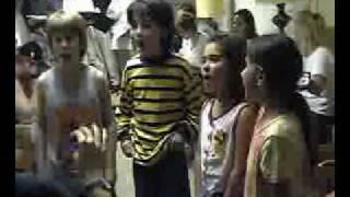 Kids rehearsal for Carols for A Cure 2000