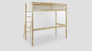 Lit Mezzanine 90x190 cm BLOOM naturel - BUT