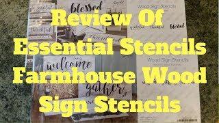 Review Of Essential Stencils Farmhouse Wood Sign Stencils