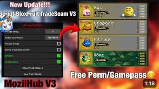 New Method TradeScam Script Blox Fruit[️YETI UPD] - Mozil Hub V3| TRADE SCAM | STEAL FRUIT | KEYLES