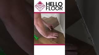 Pvc visgraat vloer snijden en plakken | HelloFloor #pvcvloeren #visgraatvloer #pvc