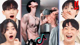 Koreans React to "6 Feet Tall And Super Strong" Tiktok For The First Time!