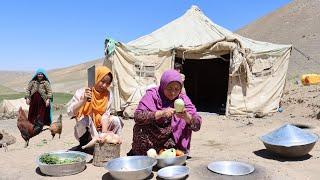 A Day Life in the Mountains |Nomadic Life in Afghanistan and Cooking Traditional Food in the Village