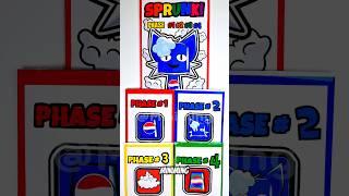 SPRUNKI OC Peppie | ASMR Phase 1vs2vs3vs4 Squishy #blindbag #papercraft #sprunki #squishy #diy