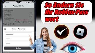 So ändern Sie das Passwort für Roblox. Ändern Sie das Roblox-Passwort 2024