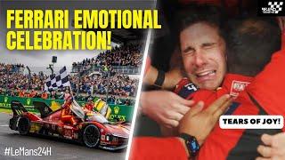 The Ferrari Hypercar "EMOTIONAL CELEBRATION" After Winning Le Mans 24 hour 2024 | FULL REACTION!