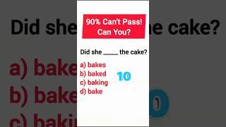 Past Simple Tense Quiz | Test Your English Grammar! #Shorts
