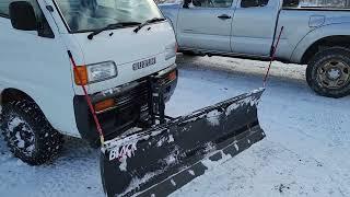 How Good are JDM Mini Trucks at plowing snow. Black Line plow 72"