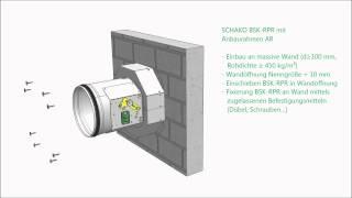 SCHAKO BSK-RPR mit Anbaurahmen an massive Wand