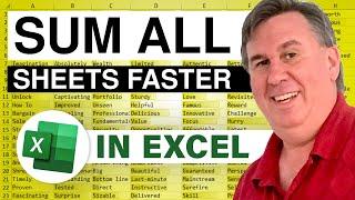 Excel Sum Spectacle: Sum All Sheets Faster using a 3D Reference - Episode 2090