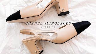 Chanel Slingbacks Unboxing | Chanel Shoes