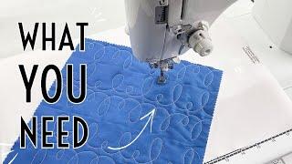 How to Free Motion Quilt for Beginners on a Regular Machine! What You Need, Basting, & Machine Setup