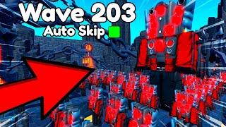 OMG!!200 WAVE GLITCH WITH HYPER UPGRADED TITAN! NEW UPDATE! Toilet Tower Defense