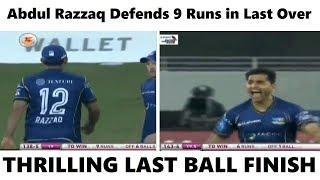 Abdul Razzaq SUPERB Last Over (9 Runs Required off 6 Balls) Strikers vs Commanders ~ MCL 2016