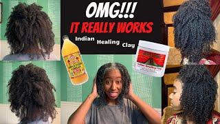 DIY Aztec Clay Mask on Natural 4a Hair